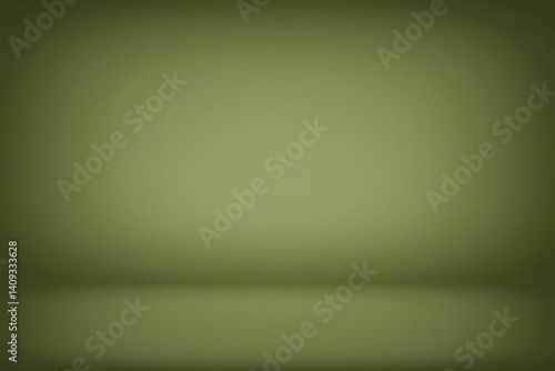 Abstract Gradient Green Olive Room Background, Suitable for Product Presentation and Backdrop.