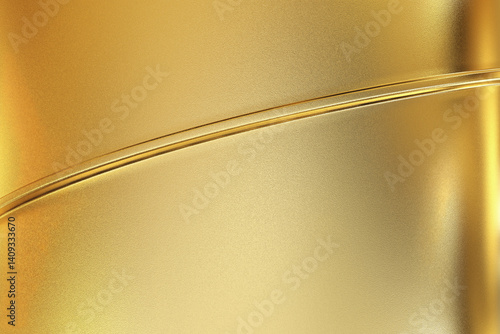 Golden metal elegance, mesmerizing abstract composition showcasing the allure of liquid gold in luxurious environment, 3d rendering