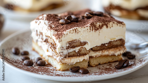 Wallpaper Mural Decadent Tiramisu Layered Creamy Delight with Coffee Dust Torontodigital.ca