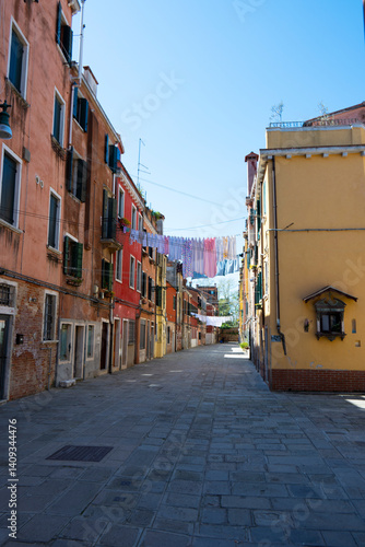 narrow street in the old town of Venice