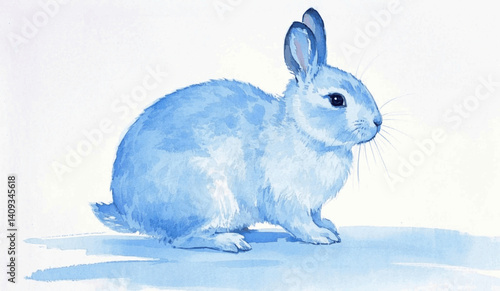 Meadow muse rabbit isolated watercolor vector illustration svg