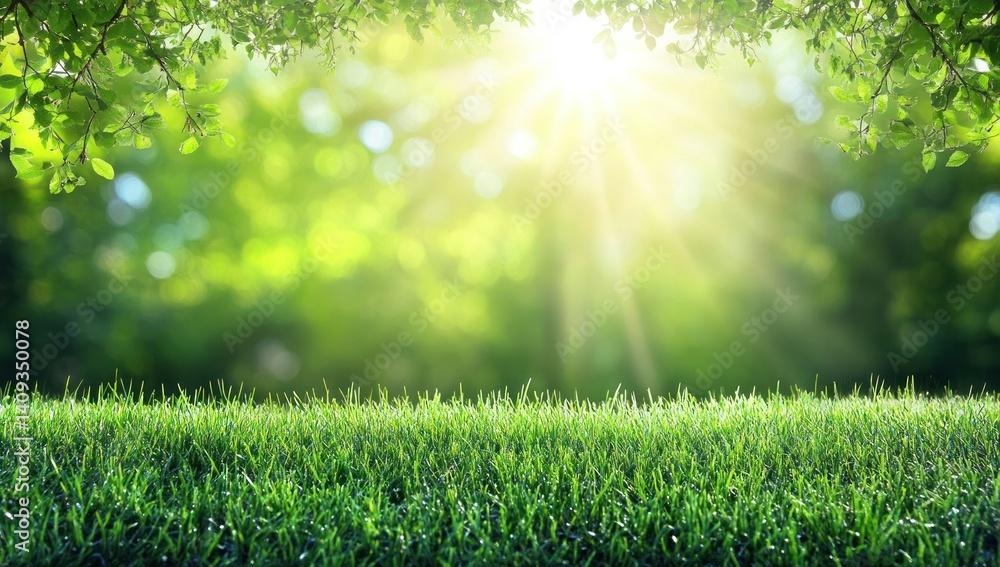 Obraz premium Sunny Spring Meadow: A Serene Landscape