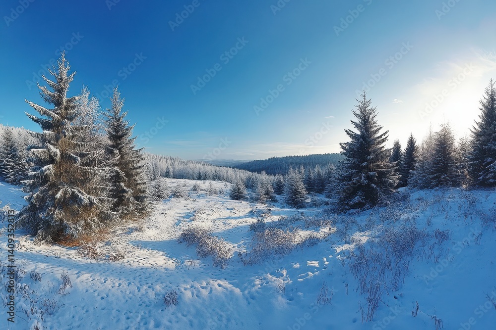 Fototapeta premium Calming Nature. Magnificent Panoramic View of the Wild and Untouched Carpathian Landscape