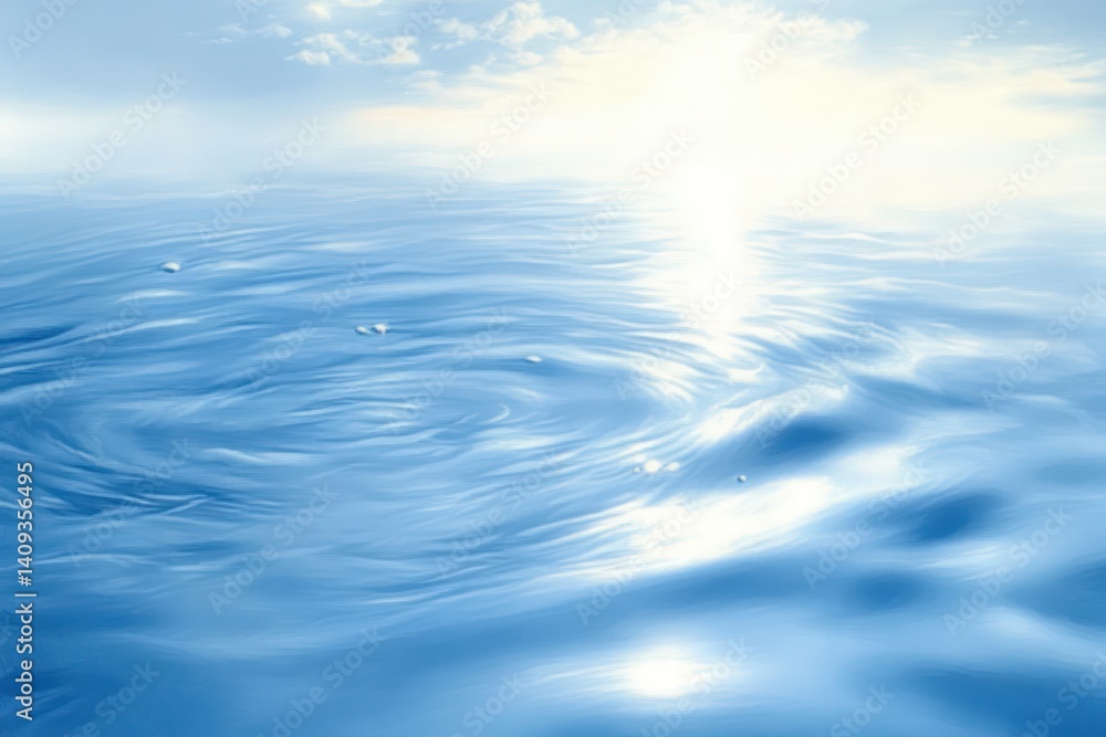 Naklejka premium Rippling Water Surface Texture Background for Lifestyle and Health Themes