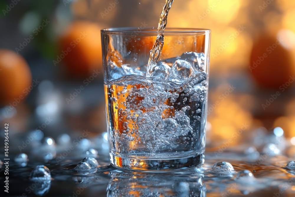 Pouring Water into a Glass Hydration Health Sports Training Pouring Water into a Glass Hydration Health Sports Training
