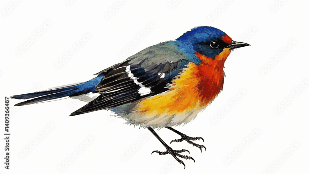 Obraz premium Serenade in soft hues bird isolated watercolor vector illustration svg