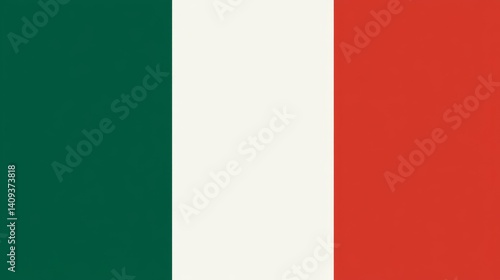 Obraz na płótnie Flag of Italy Illustration in Green, White, and Red, Close-up of the Italian National Symbol w salonie