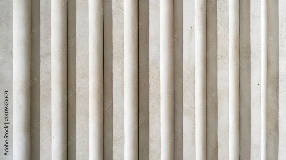 Obraz premium Concrete Columns Texture Close-up with Parallel Vertical Lines
