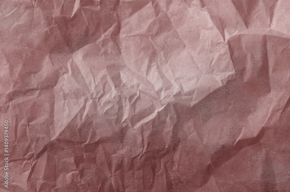 Fototapeta premium Pink crumpled paper for background image