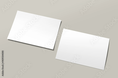 Realistic blank certificate illustration for mockup