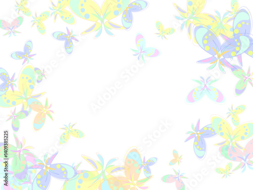 floral background with butterflies