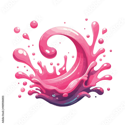 Strawberry pink Liquid Splash