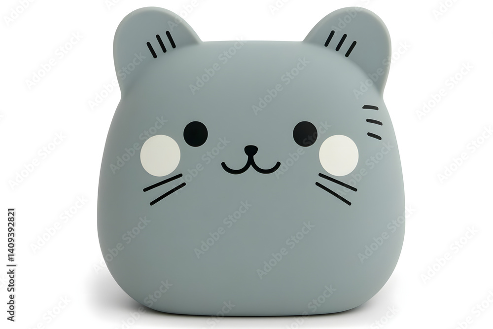 Adorable grey plush cat toy