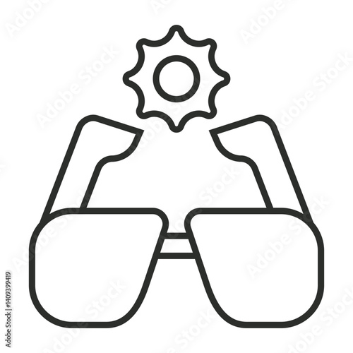 117 Sun ProtectionSun protection outline icon, editable vector illustration and transparent graphic element. Isolated on white background