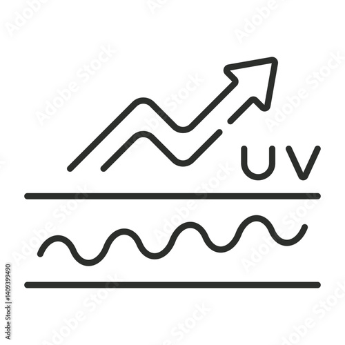 Sun protection outline icon, editable vector illustration and transparent graphic element. Isolated on white background