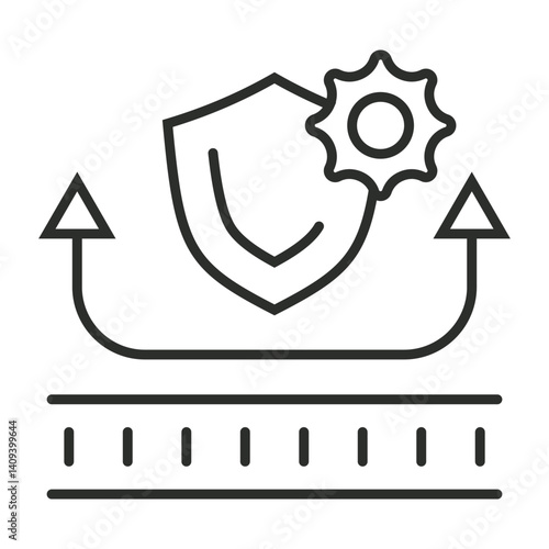 Sun protection outline icon, editable vector illustration and transparent graphic element. Isolated on white background