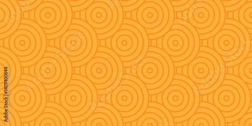 Overlapping creative diamond circle abstract orange pattern waves texture. geometric digital fabric pattern circles fabric template material, element, ornament background.