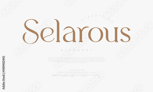 Chic Feminine Serif Font Vector for Luxury Beauty and Wedding Branding