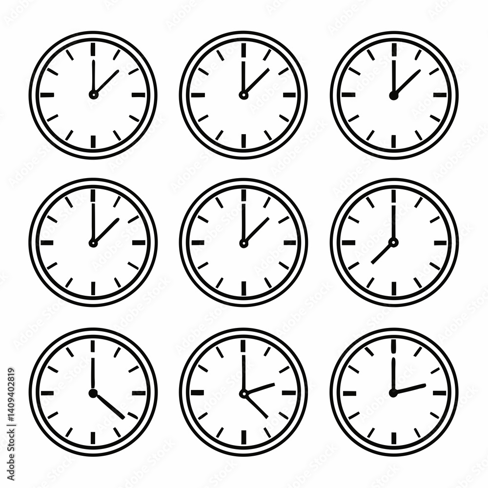 set of clocks set of clocks