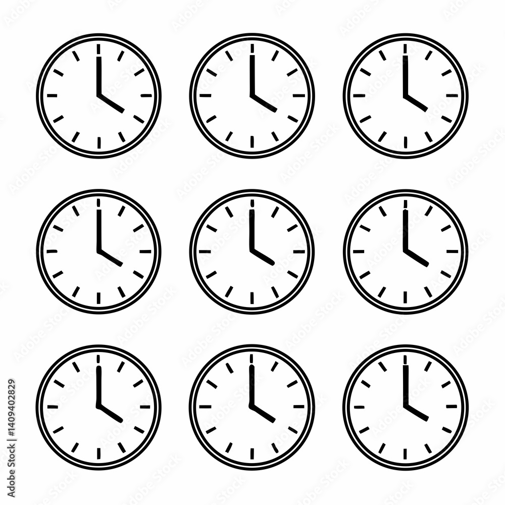 set of clocks set of clocks