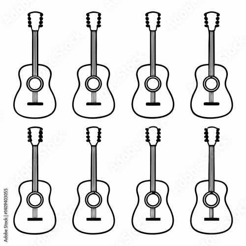 set of electric guitar