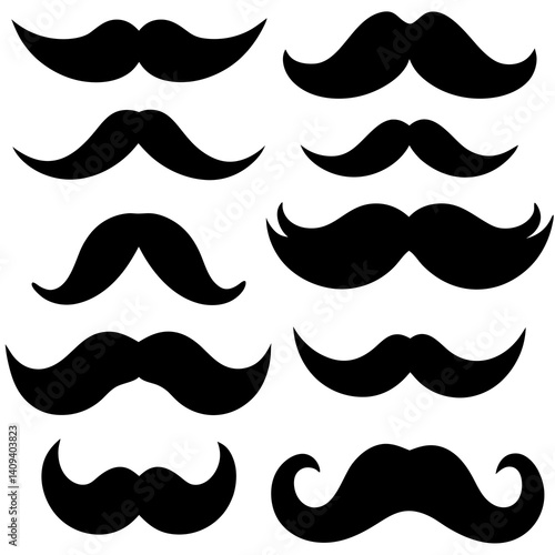 seamless background with mustache