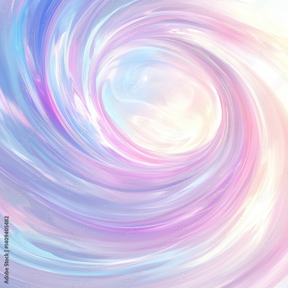 Fototapeta premium Pastel swirl pushes gently on a soft flared background