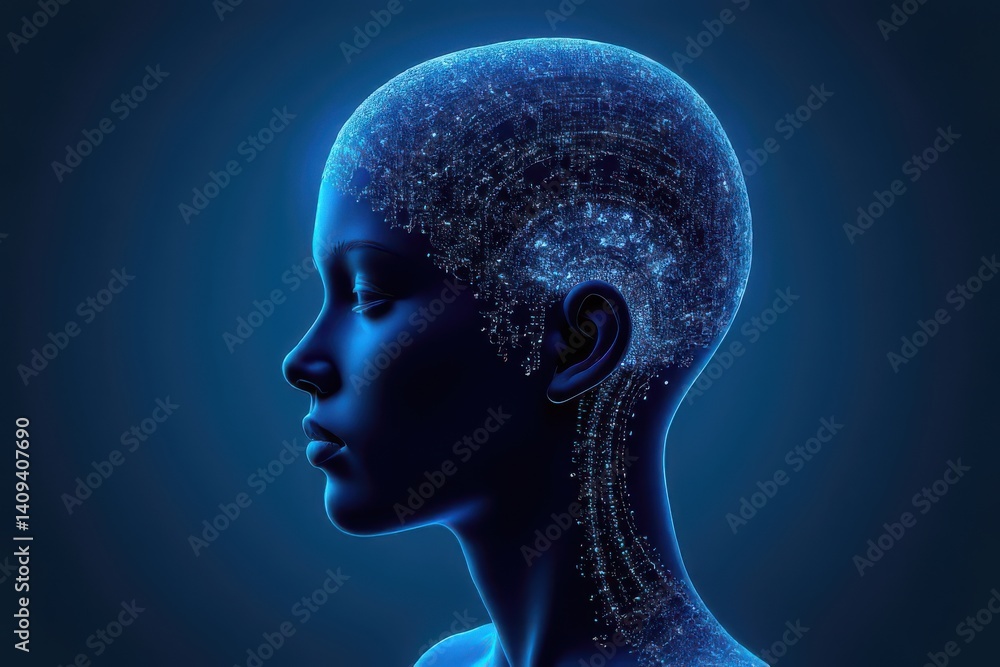 Obraz premium Noninvasive eeg-based bci headset for enhanced brain-tech interaction