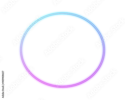 Abstract cosmic bright color circle background. Collection of glowing neon lighting on white background with copy space. Top view in futuristic style.	
