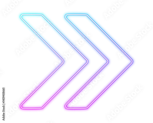 Suitable for casinos, bars, cinemas, night clubs and motels in fort PNG. Retro neon icons set of arrow symbol, pointer icons, cursor. Colorful glowing neon graphic elements.	