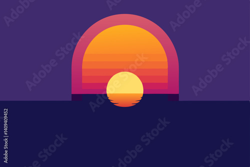 sunset over the sea