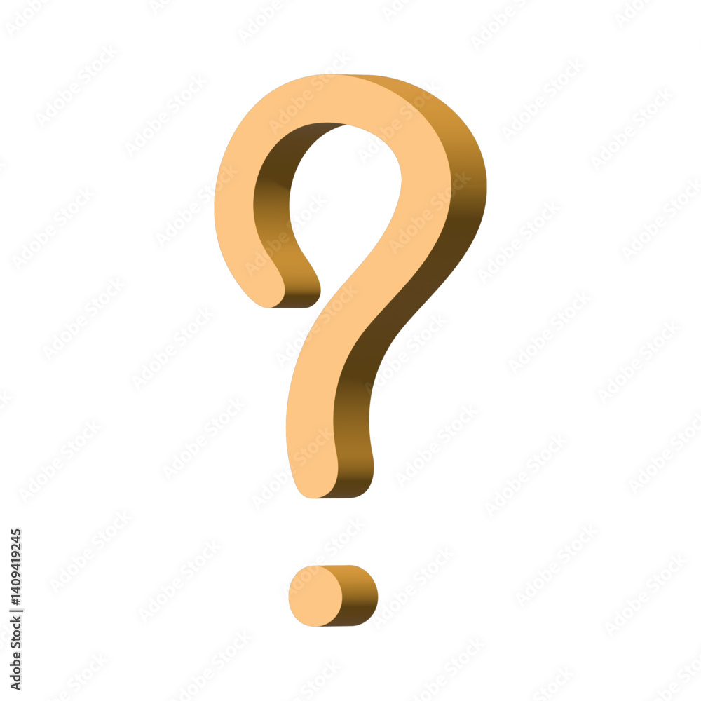 Naklejka premium 3d question mark clipart Single element for design