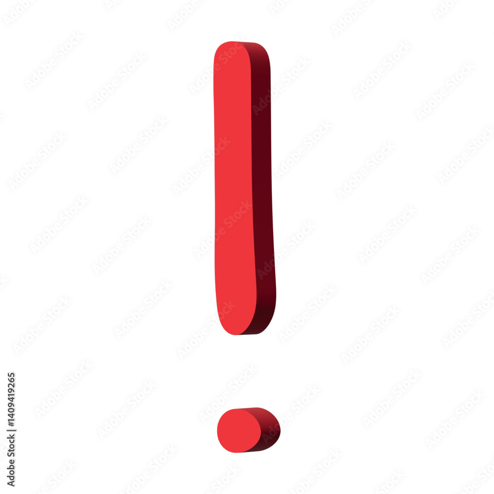 3d exclamation mark clipart Single element for design 3d exclamation mark clipart Single element for design