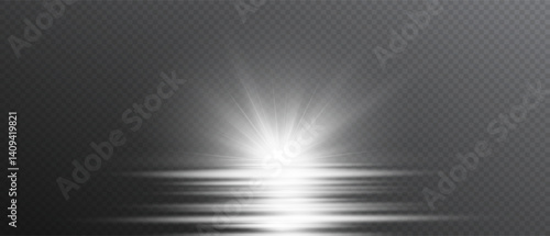 Glow isolated white transparent light effect, sun light with lens flare effect. Sun flush, Overlays, light, Sun, sunrays, transitions, lens flare, light leaks and glare in PNG format. PNG sunlight