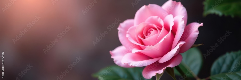 Delicate pink rose, soft petals, AI generated , stem, love Delicate pink rose, soft petals, AI generated , stem, love