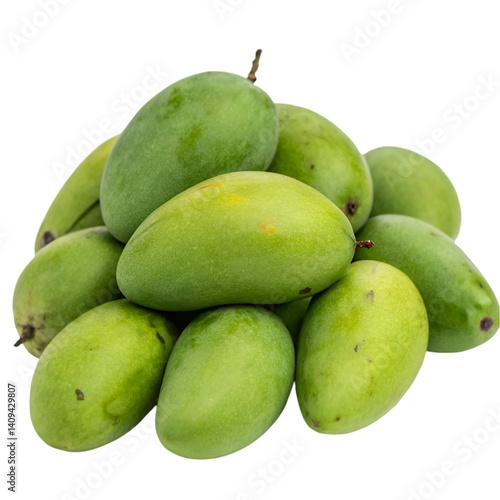 Wallpaper Mural Pile of green mango isolated on transparent background Torontodigital.ca