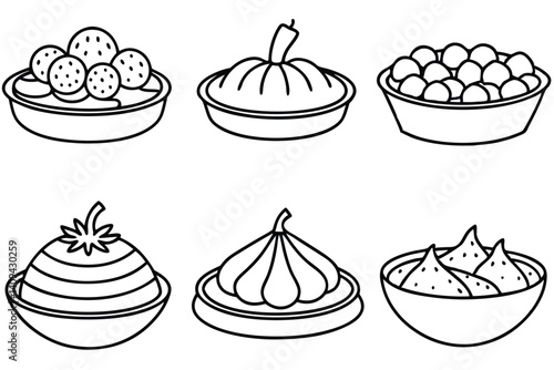 ratatouille simple yet stunning line art of dish