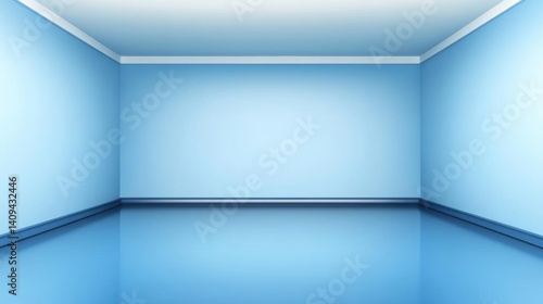 Wallpaper Mural empty blue room is painted, with a modern Interior concept and abstract style Torontodigital.ca