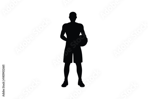 Basketball Player Silhouette: Minimalist Sports Icon