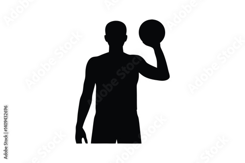 Basketball Player Silhouette: Minimalist Sports Icon