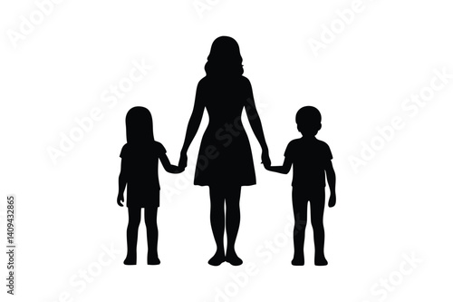 Family Silhouette: Symbol of Care and Connection
