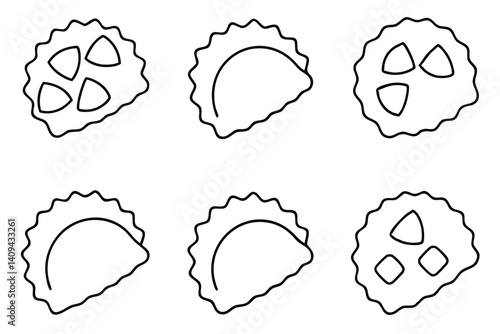 ravioli line art elegant pasta drawing for food lovers
