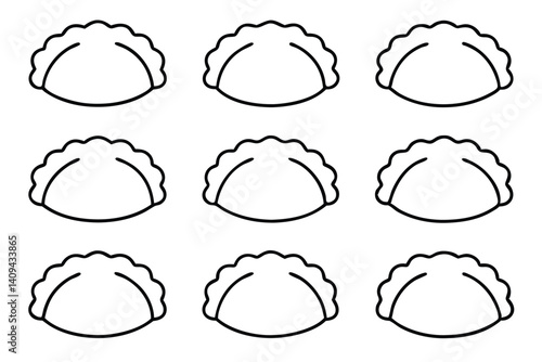 ravioli line art simple and stylish food illustrations