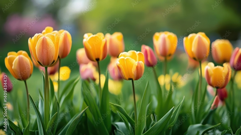 Tulips Glow In Spring With Natural Warmth And Floral Decoration Theme Tulips Glow In Spring With Natural Warmth And Floral Decoration Theme