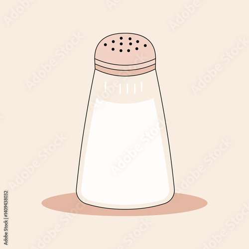 Refined White Sugar in Glass Container