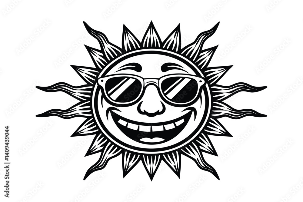 Obraz premium sun in sunglasses