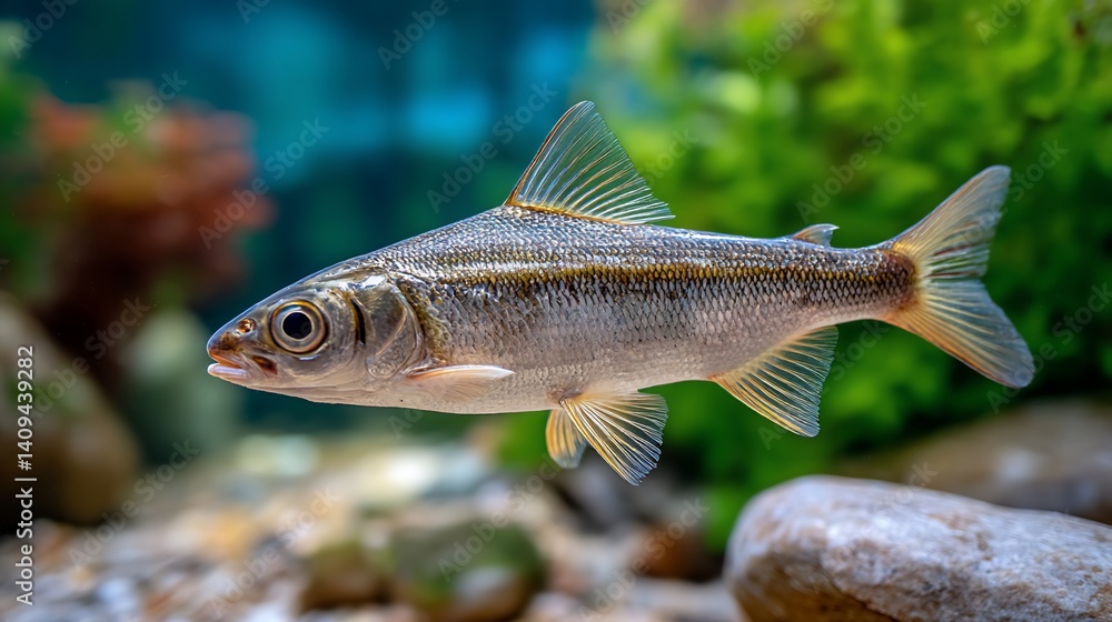 Naklejka premium Freshwater fish in aquarium (6)