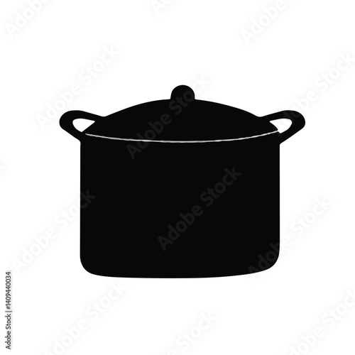 Pot Icon Vector – Simple and Modern Cooking Pot Design for Kitchen, Recipe, and Culinary-Themed Projects