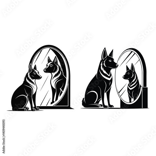 Belgian Shepherd dog sitting