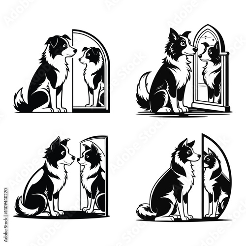 Border Collie dog sitting
